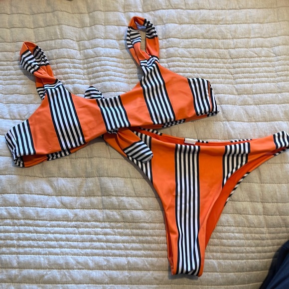 Zaful Other - Zaful - Orange stripe bikini